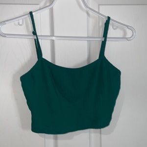 Women Shein Green Tank Top Cropped